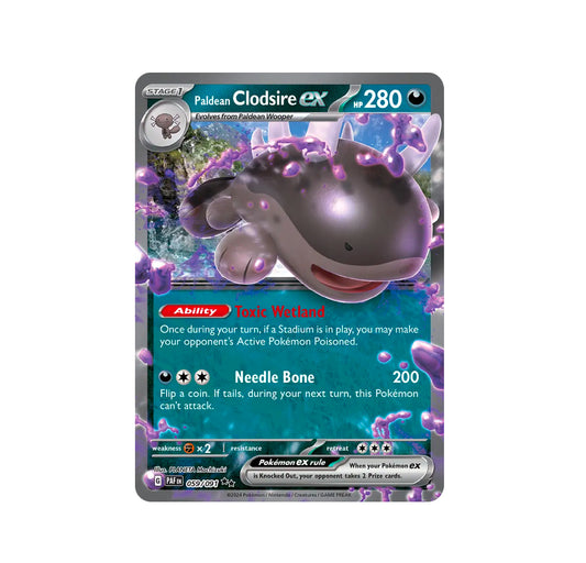 Pokemon: Paldean Clodsire ex 059/091 - SV04.5: Paldean Fates (Double Rare) NM