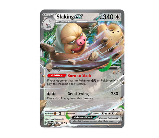 Pokemon: Slaking ex 147/191 - SV08: Surging Sparks (Double Rare) NM