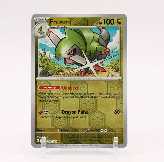 Pokemon: Fraxure 045/064 - SV: Shrouded Fable (Reverse Holo) NM