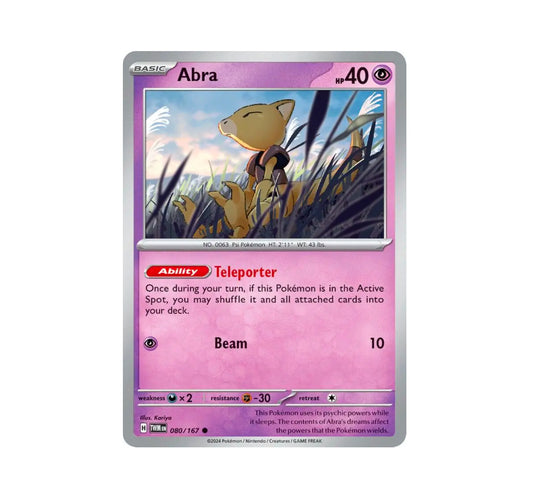 Pokemon: Abra 080/167 - SV06: Twilight Masquerade (Non-Holo) NM
