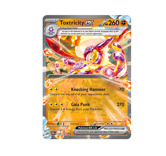 Pokemon: Toxtricity ex 100/182 - SV04: Paradox Rift (Double Rare)