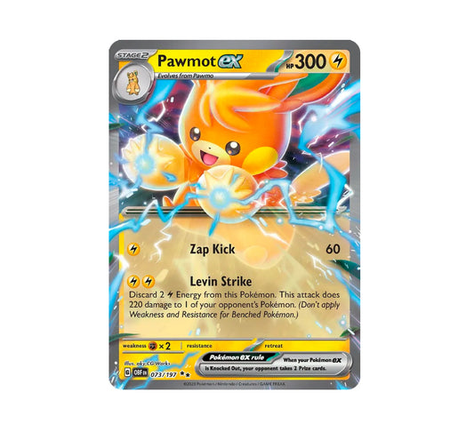 Pokemon: Pawmot ex 073/197 - SV03: Obsidian Flames (Double Rare) NM