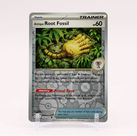 Pokemon: Antique Root Fossil 130/142 - Stellar Crown (Reverse Holo Common) NM