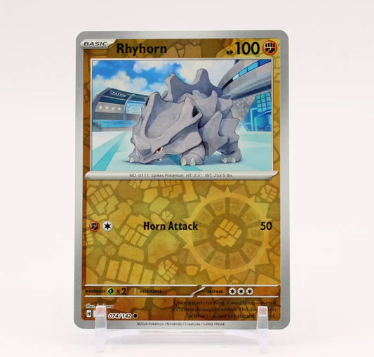 Pokemon: Rhyhorn 074/142 - Stellar Crown (Reverse Holo Common) NM