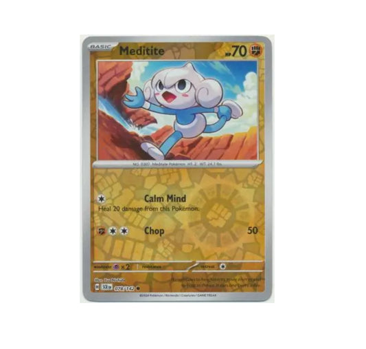 Pokemon: Meditite 078/142 - Stellar Crown (Reverse Holo Common) NM