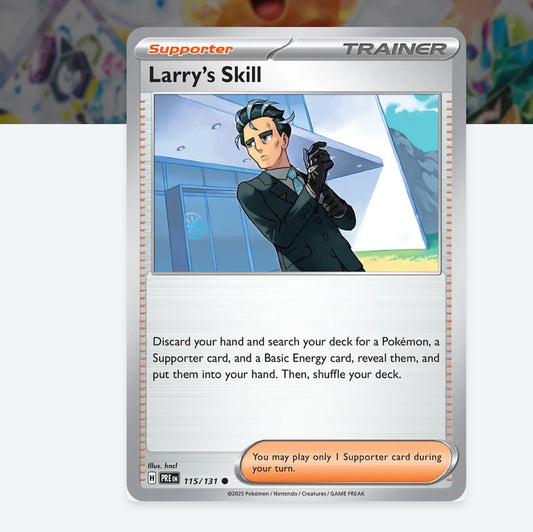 Pokemon: Larry's Skill 115/131 - Prismatic Evolution (Non-Holo) Trainer -NM