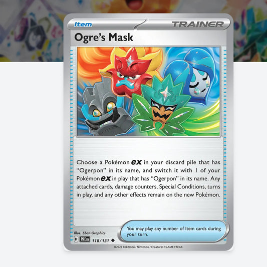 Pokemon: Ogre's Mask 118/131 - Prismatic Evolution (Non-Holo) Trainer -NM