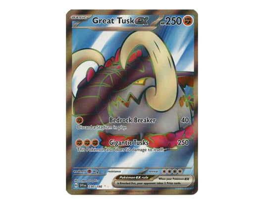 Pokemon:Great Tusk ex 230/198 - Scarlet & Violet Base Set (Secret Ultra Rare) NM