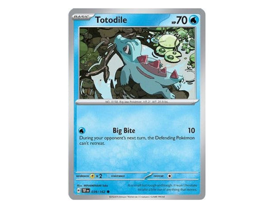 Pokemon: Totodile 039/162 - SV05: Temporal Forces (Non-Holo) NM