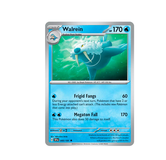 Pokemon: Walrein 045/191 - SV08: Surging Sparks (Non-Holo) NM