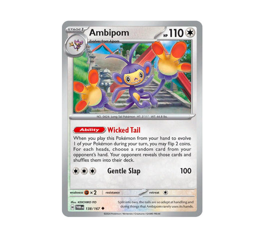 Pokemon: Ambipom 138/167 - SV06: Twilight Masquerade (Non-Holo) NM