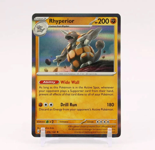 Pokemon: Rhyperior 076/142 - Stellar Crown (Holo-Rare) NM