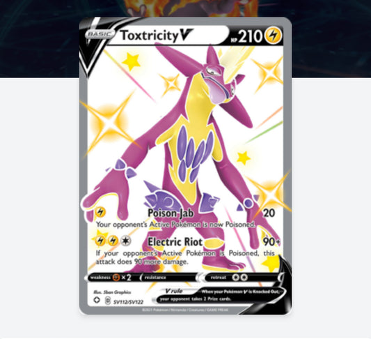 Toxtricity V - SV122 Shiny Holo Rare - Shining Fates